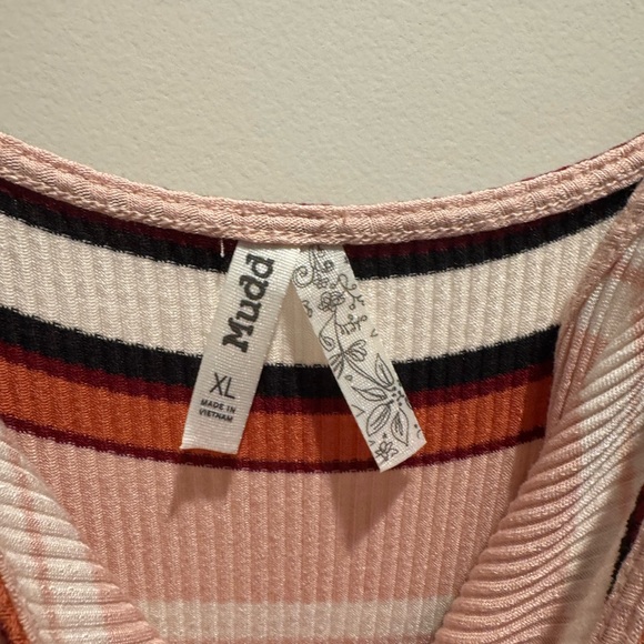 Mudd Striped Button Front Ribbed Tank Sweater Dress - Picture 6 of 6